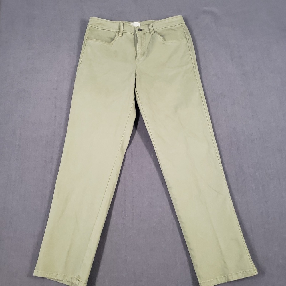Market And Spruce Pants Size 8 Petite Mid Rise Straight Pants Olive